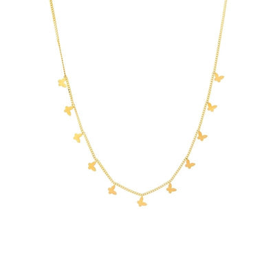 Multiple Small Butterfly Necklaces For Women